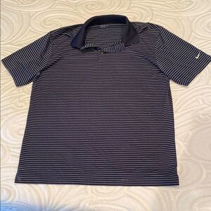 Nike Blue and White Polo Shirt Performance Athletic Wear